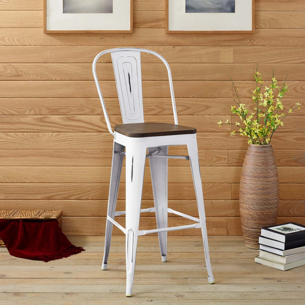 White Promenade Bar Stool