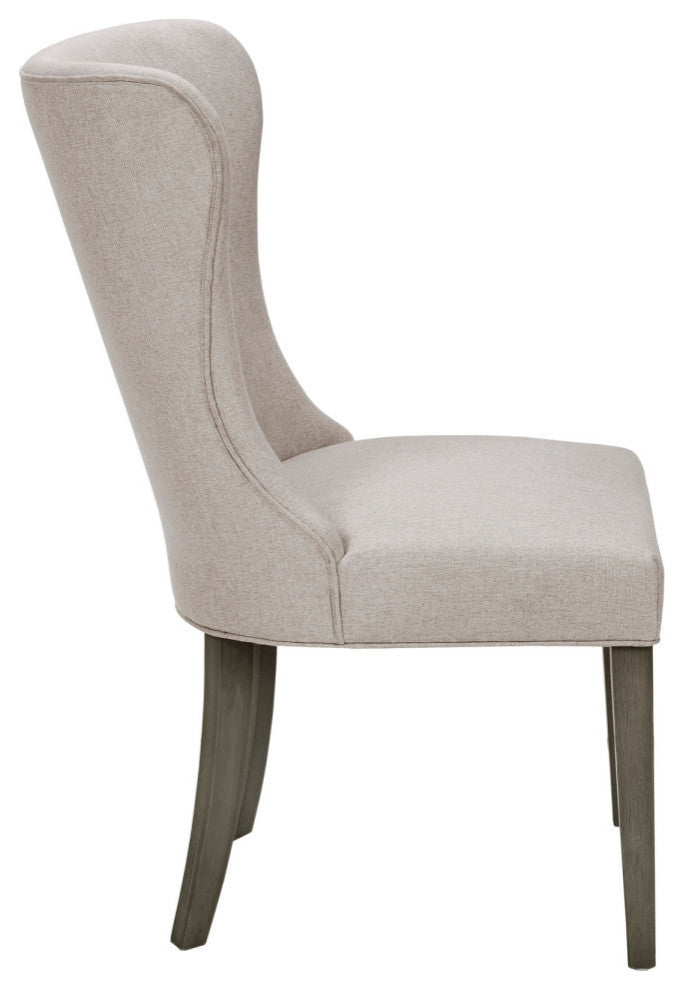 Madison Park Signature Helena Winged Dining Side Chair, Cream, Dining Chair