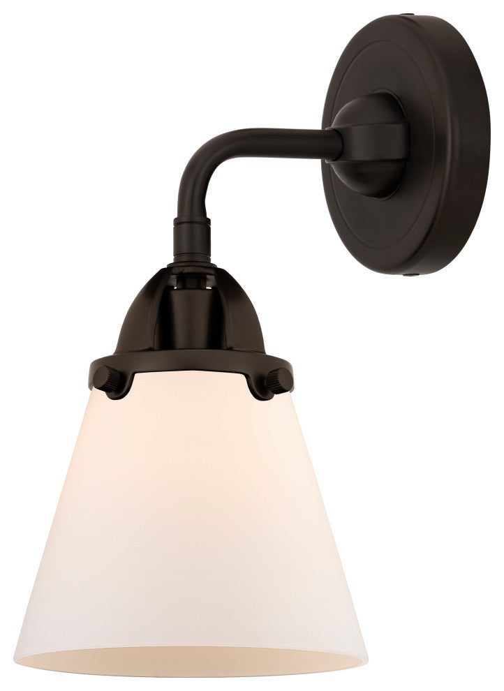 Small Cone Sconce, Oil Rubbed Bronze, Matte White, Matte White