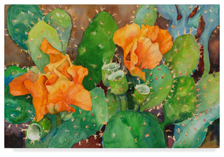 Joanne Porter 'Blossoming Cactus' Canvas Art, 32"x22"
