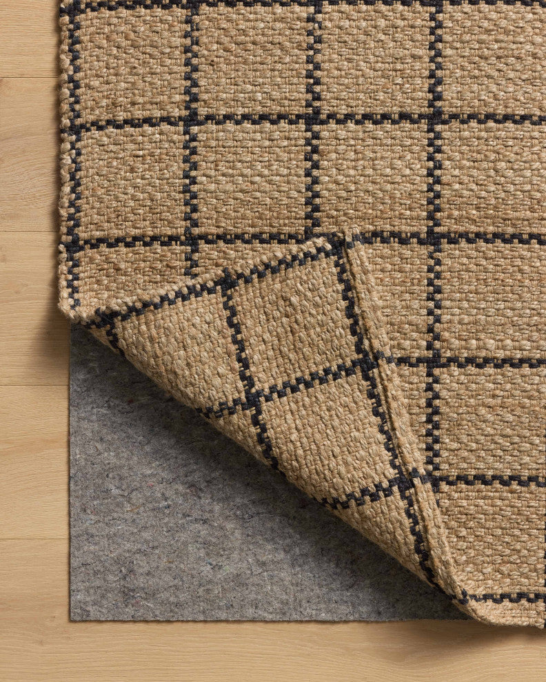 Chris Loves Julia x Loloi Fletcher Natural / Black 7'-9" x 9'-9" Area Rug