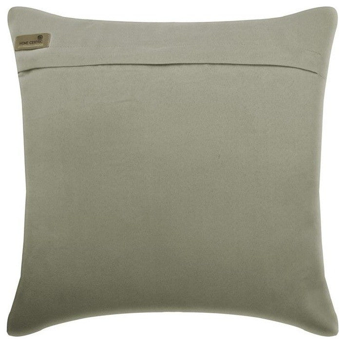 Pintucks & Textured Silver Faux Leather 24"x24" Pillow Cover, Stunning Silver
