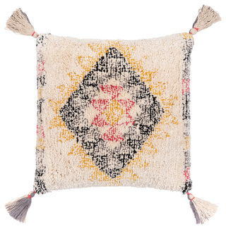 Surya Nador Black Pillow Shell With Polyester Insert 22"H X 22"W