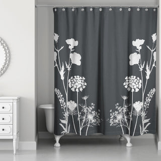 Plant Silhouettes 1 71x74 Shower Curtain