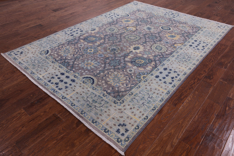 6' 2" X 8' 8" Persian Tabriz Handmade Wool Rug Q5930
