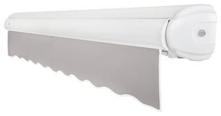 Awntech 18'x10' Full Cassette Left Motor Acrylic Fabric Retractable Awning, Gray