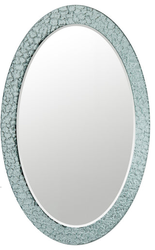 Jewel Oval Frameless Mirror 31.5"x23.6" Oval Wall Mirror