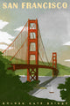 "Golden Gate Bridge, San Francisco" Painting Print on Wrapped Canvas, 16x24