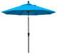 9' Aluminum Umbrella Auto Tilt Bronze, Canvas Cyan