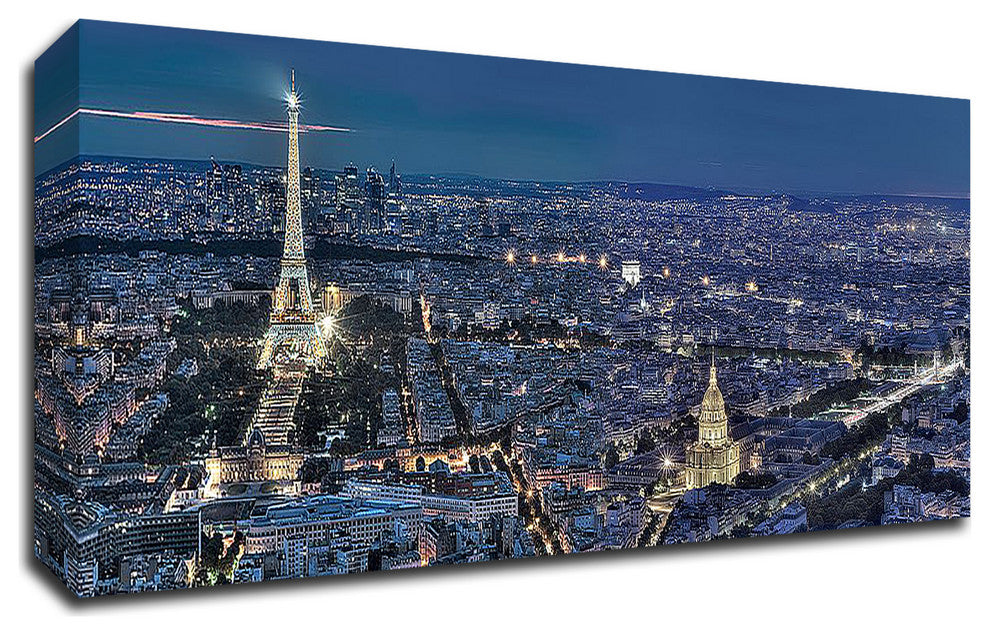 Paris Le Nuit No. 1 by Alan Blaustein, Print on Canvas, 36" x 12"