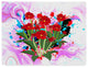 "Red Flowers" by Ata Alishahi, Canvas Art, 19"x14"