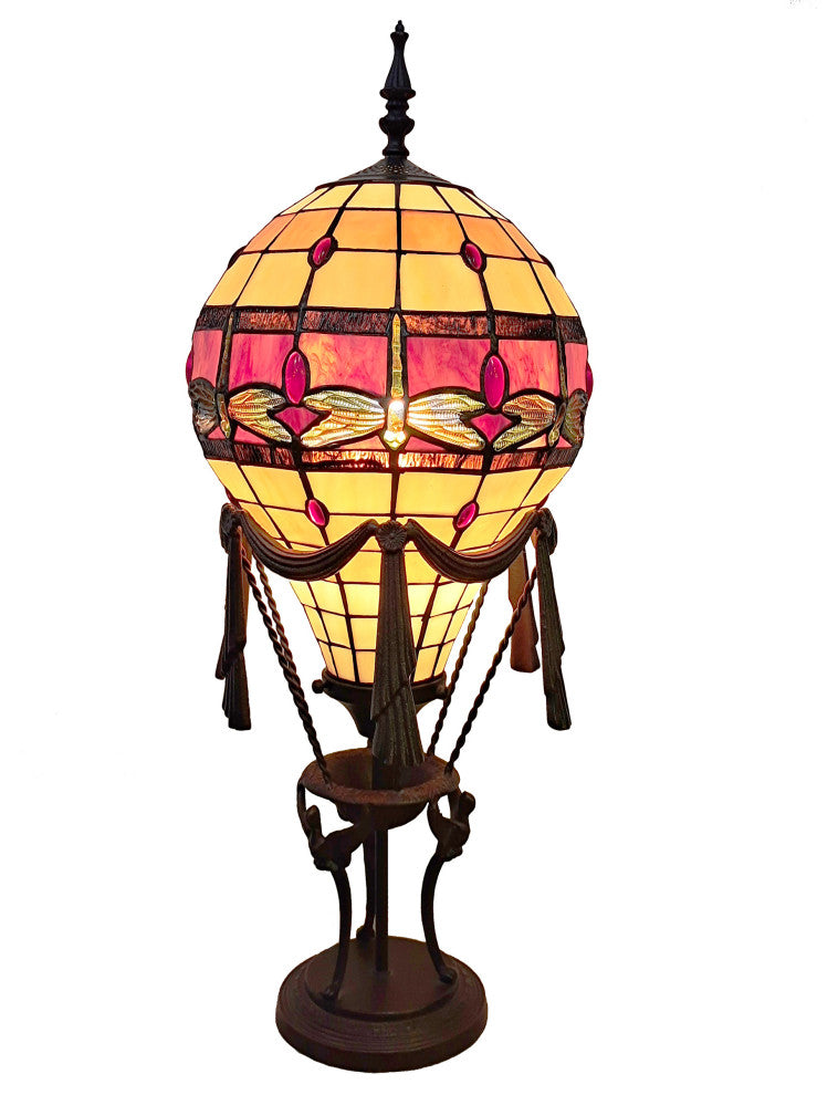 Abrazo Dragonfly Tiffany Table Lamp