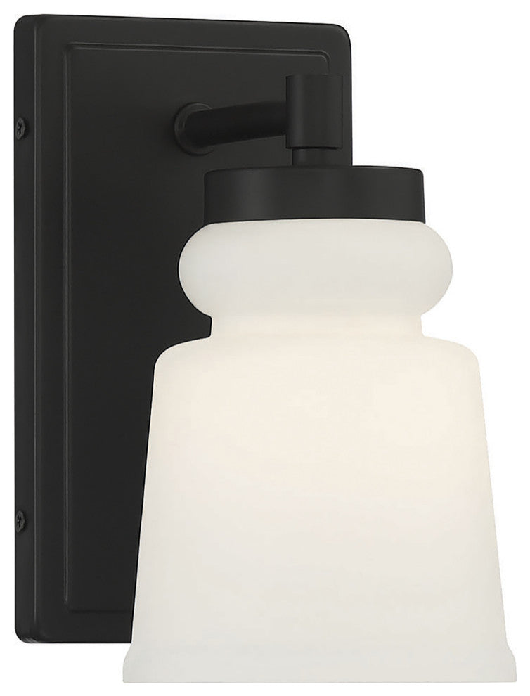 1-Light Wall Sconce, Matte Black