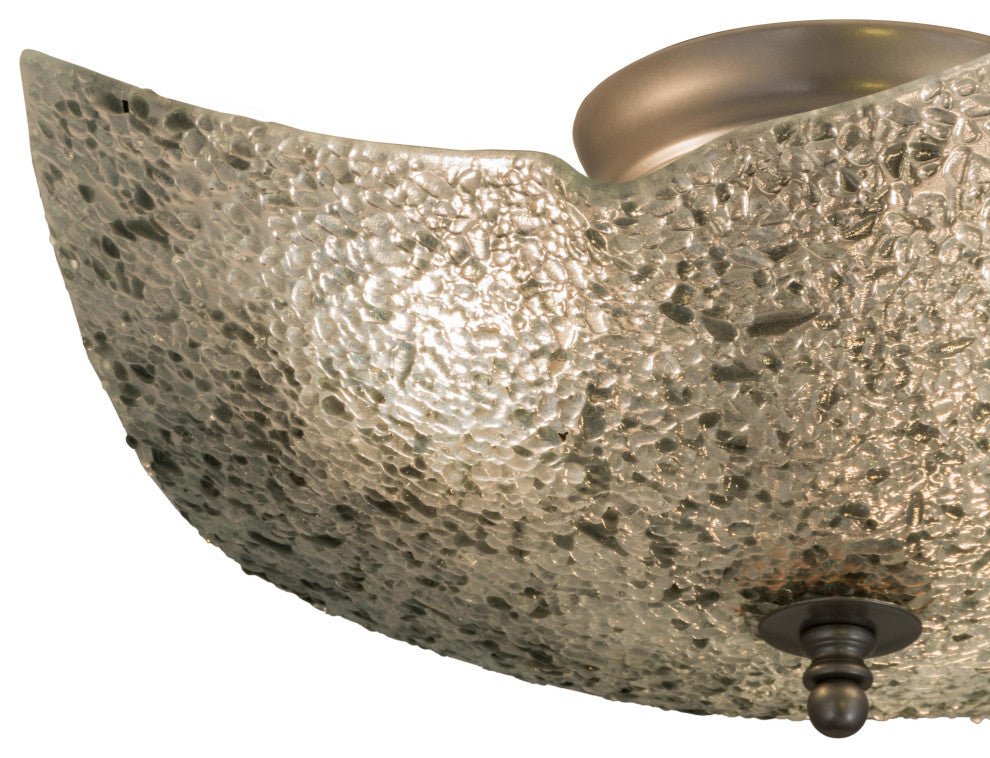 16Sq Metro Fusion Moonscape Glass Flushmount