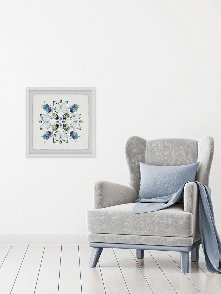 "Beetles and Butterflies" Framed Painting Print, 18"x18"