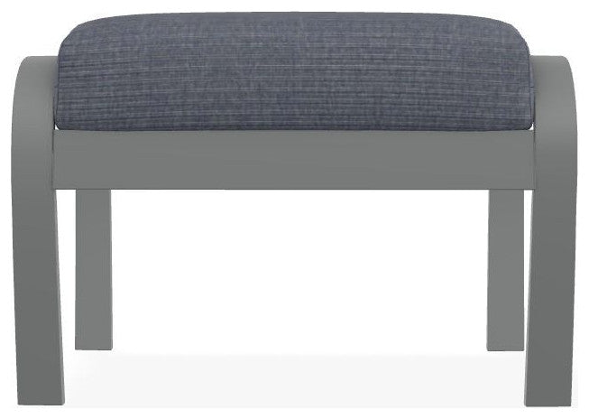 Belle Isle Cushion Outdoor Ottoman, Proven Denim/Graphite