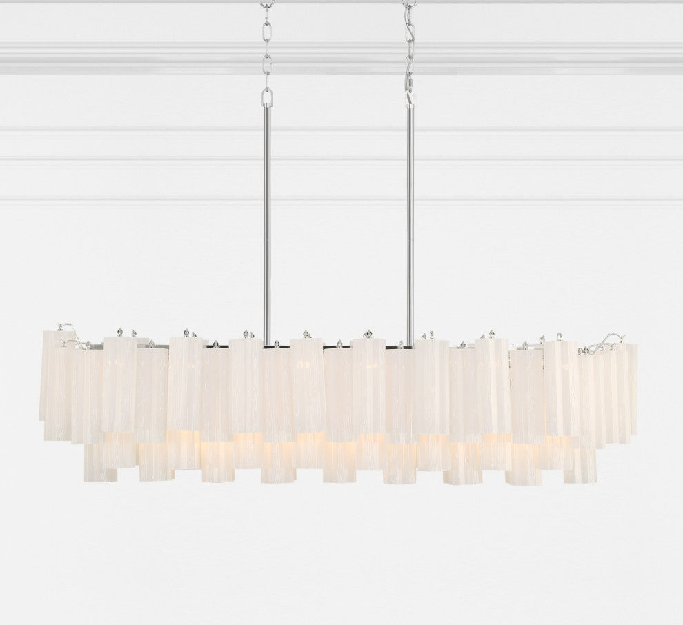 Crystorama Lighting Group ADD-317-WH Addis 14 Light 52"W Crystal - Aged Brass