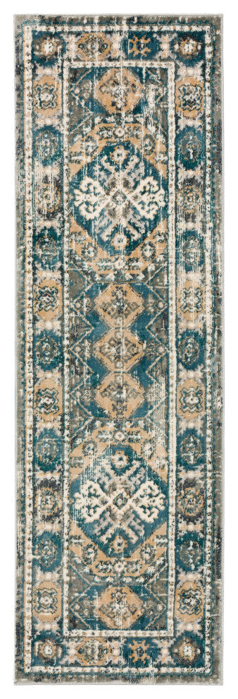 Dalyn Karma KM22 Charcoal 2'3" x 7'5" Runner Rug