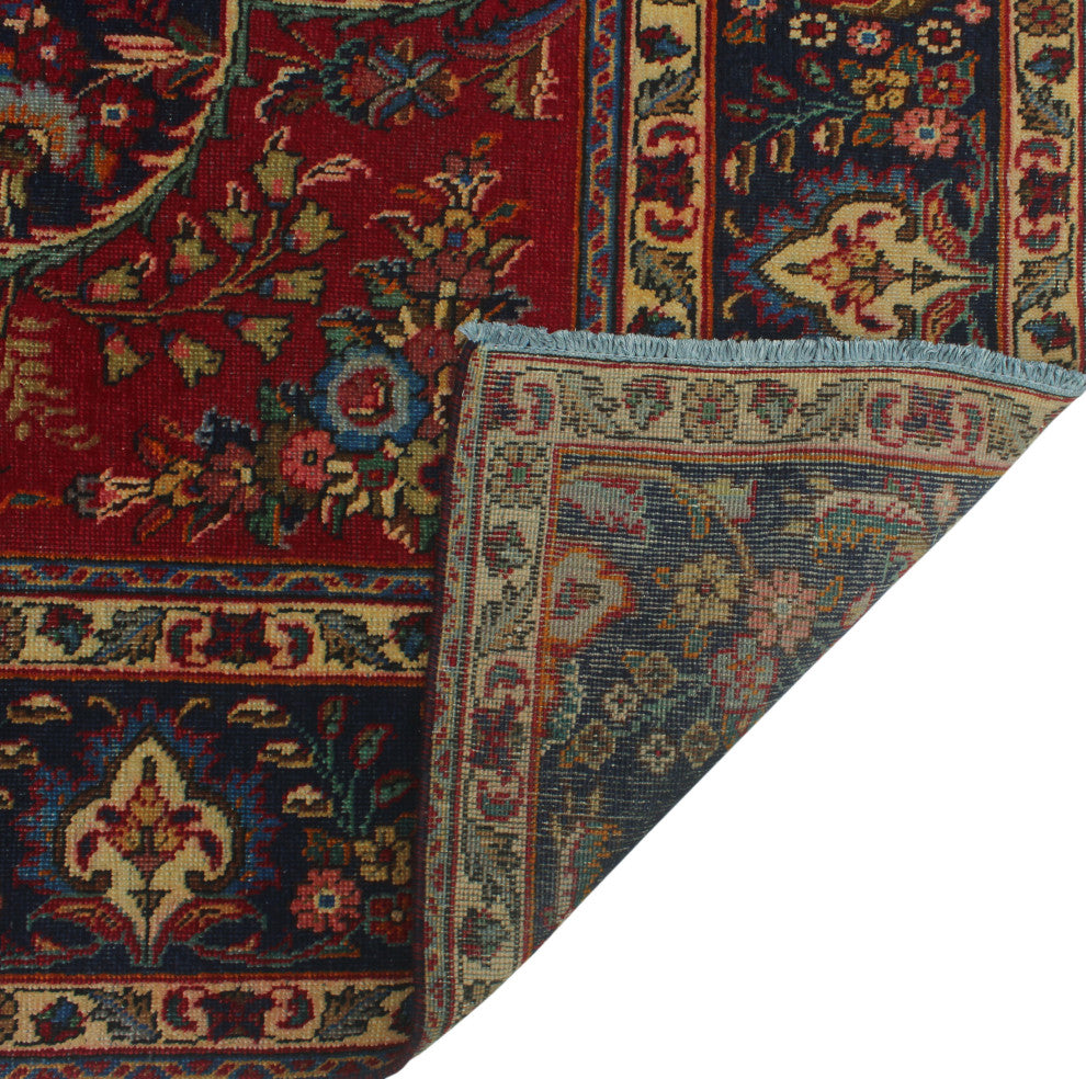 Fine Vintage Distressed Chehra Navy Rug