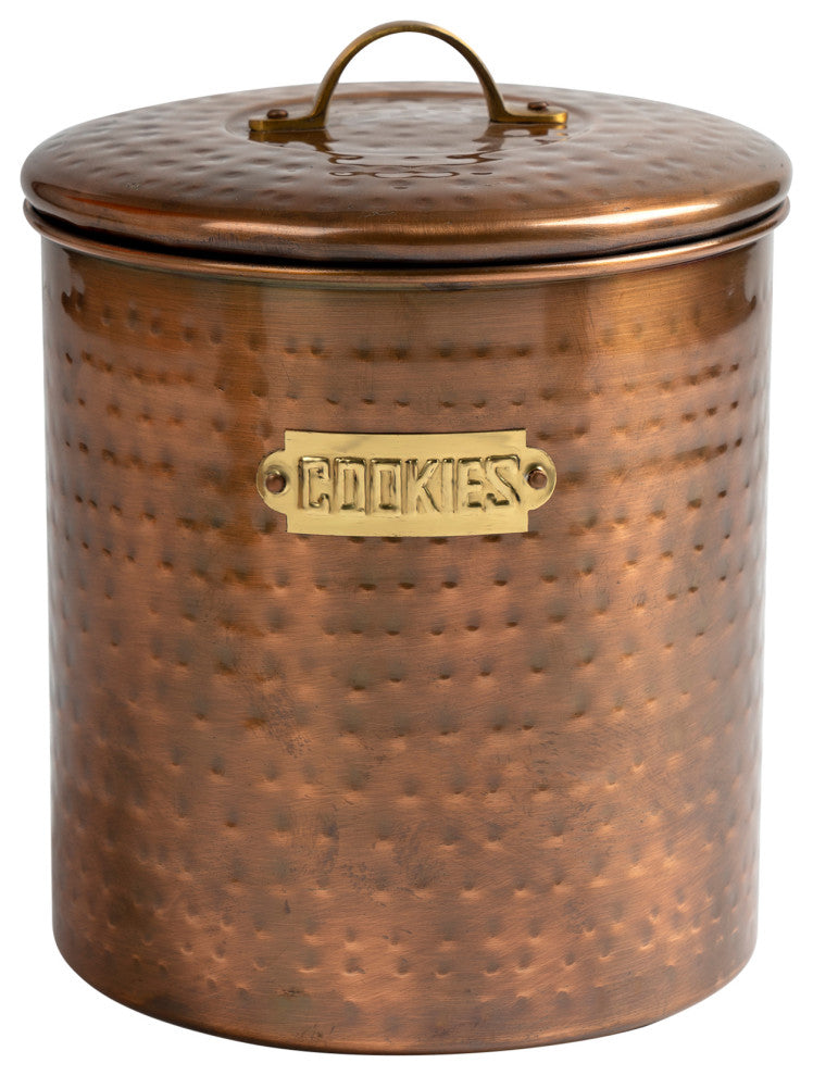 nu steel Hammered Antique Copper Cookie Jar