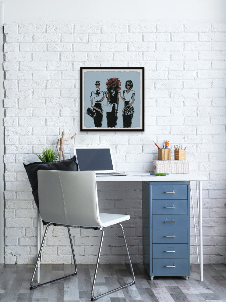 "Best Friend Forever" Framed Painting Print, 24x24
