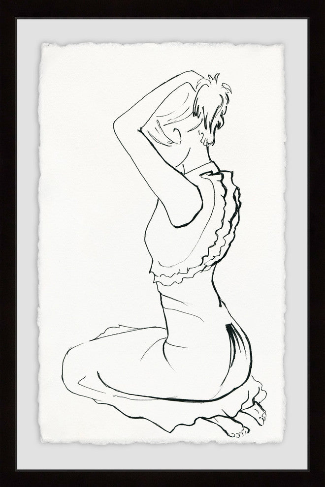 "Hair Updo" Framed Painting Print, 30"x45"