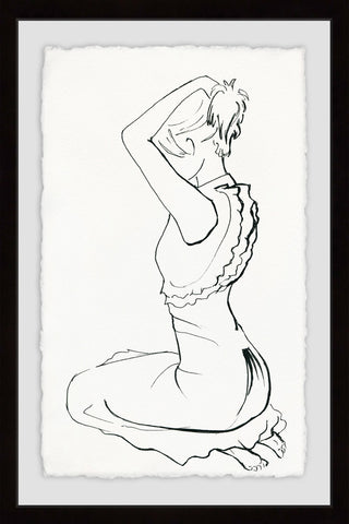 "Hair Updo" Framed Painting Print, 30"x45"