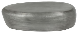 Capsule Aluminum Coffee Table, Silver, 54" W x 28" D x 14.5" H