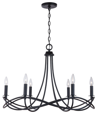 Capital Lighting 431661 Sonnet 6 Light 30"W Taper Candle - Matte Black