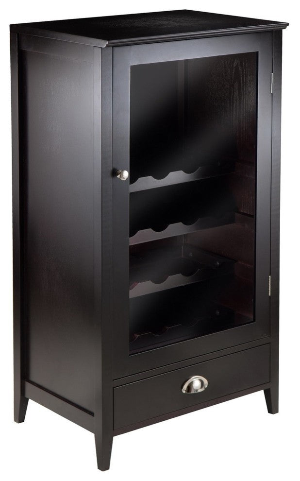 Bordeaux 20-Bottle Wine Cabinet, Espesso