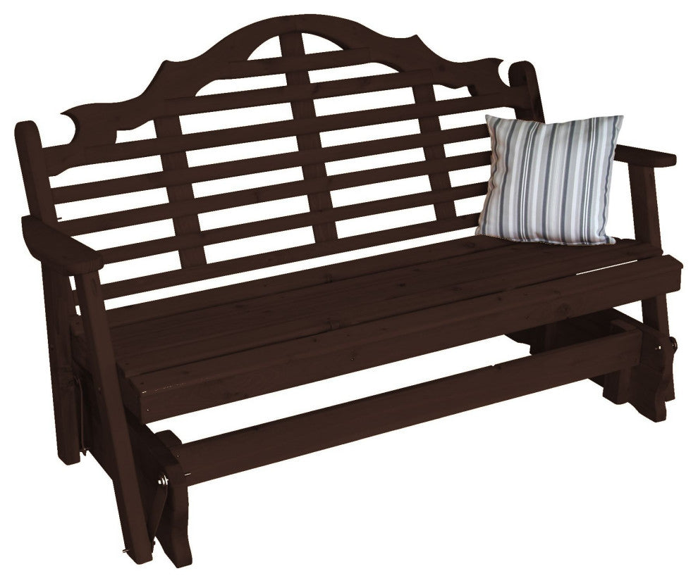 Pine Marlboro Glider, Walnut Stain, 5 Foot