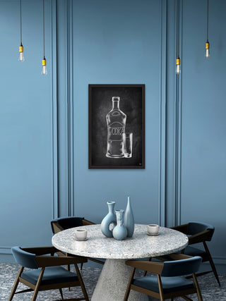 "Vodka Bottle" Framed Painting Print, 16"x24"