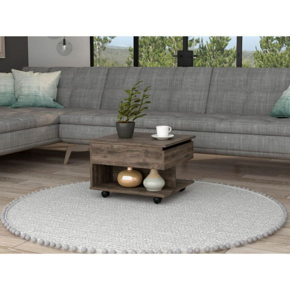 Babel Lift Top Coffee Table, Dark Brown