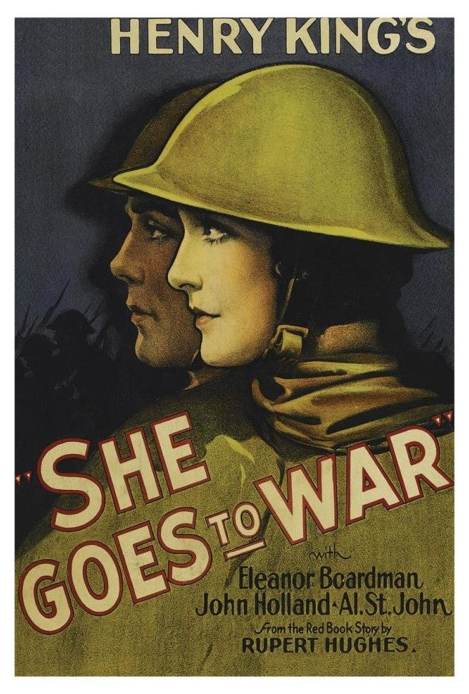 "Vintage Film Posters: She Goes to War" Digital Paper Print, 18"x26"