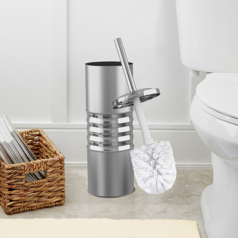 nu steel Round Shape Stainless Steel Toilet Brush Holder