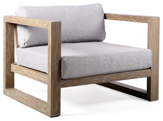 Paradise 4-Piece Eucalyptus Outdoor Patio Sofa Seating Set, Light Eucalyptus