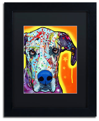 Dean Russo 'Great Dane' Framed Art, 11x14, Black Frame, Black Mat