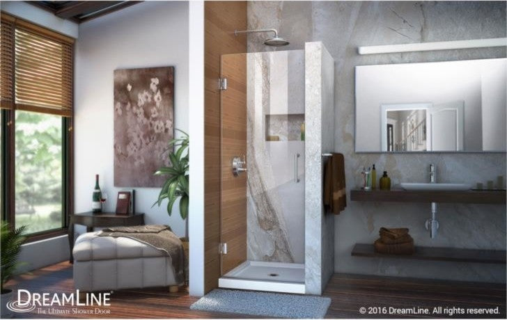 DreamLine 23" to 30" Frameless Hinged Sliding Shower Door, SHDR-20237210F-09