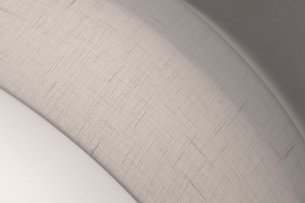 Anton 19'' Pendant, Satin Nickel, Linen White Shade