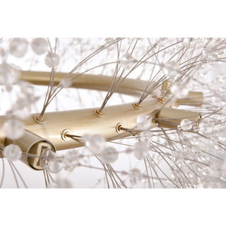 Silvia 12-Light Brushed Silver-ish Champagne Beads Firework Chandelier