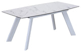Gloss Ceramic + Tempered Glass Top Extension Table