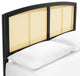 Sierra Cane and Wood Full Platform Bed With Angular Legs Black