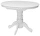 CorLiving Dillon White Extendable Oval Dining Table with Wood Pedestal Base