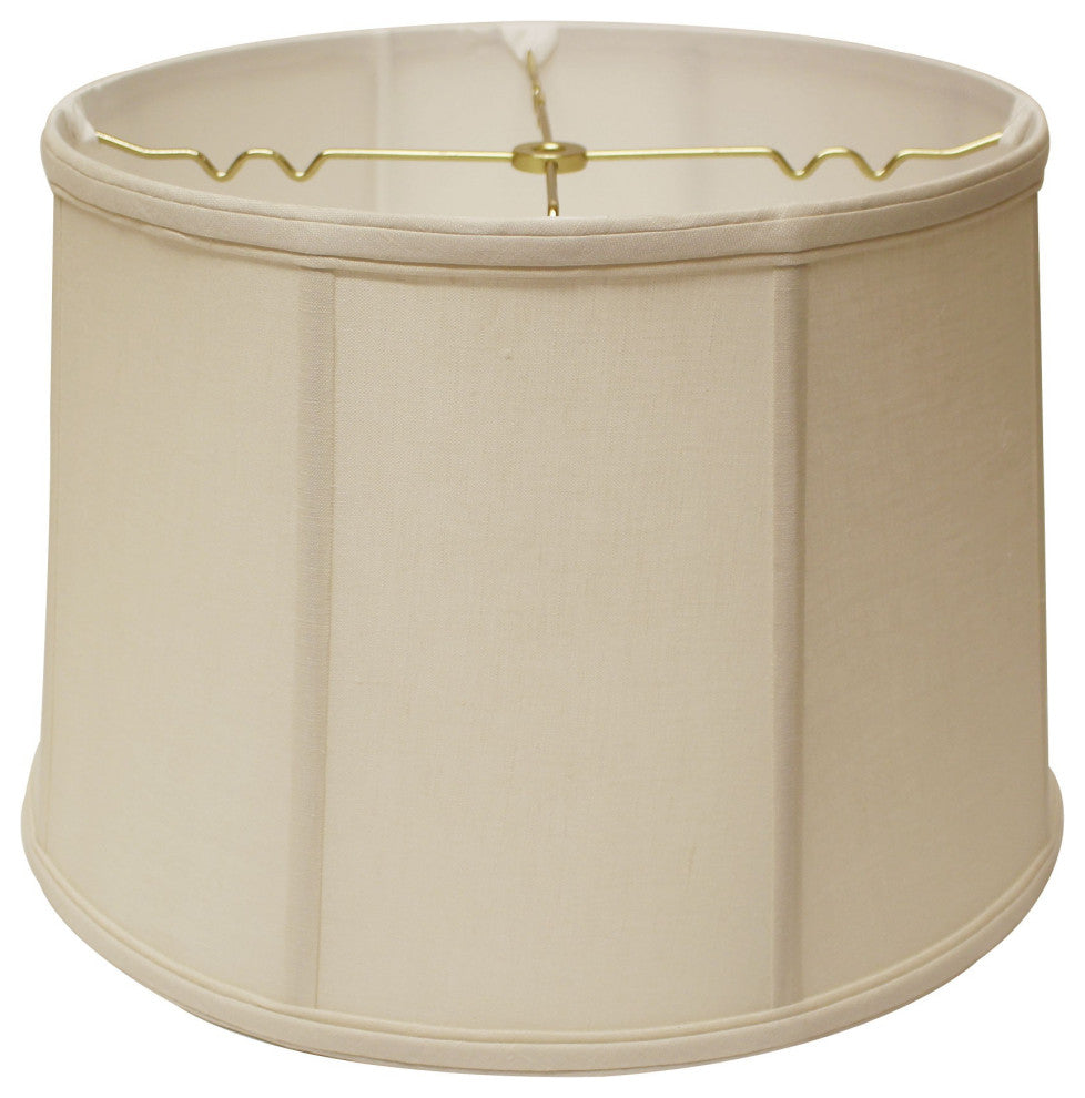 15" Off White Throwback Drum Linen Lampshade