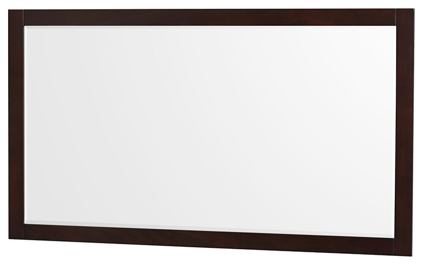 60"DBL Vanity Espresso, Carrara Cult. Marble Countertop, Sinks, 58"Mirror