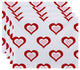 18"x14" Valentine Print Placemat, Red, Set of 4