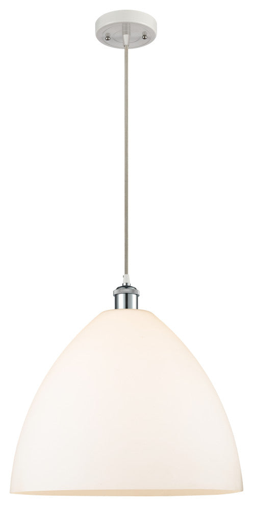 Innovations 516-1P-WPC-GBD-161 1-Light Pendant, White, Polished Chrome