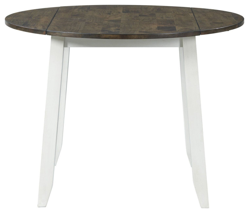 Kona 42" Drop Leaf Table, Gray and White