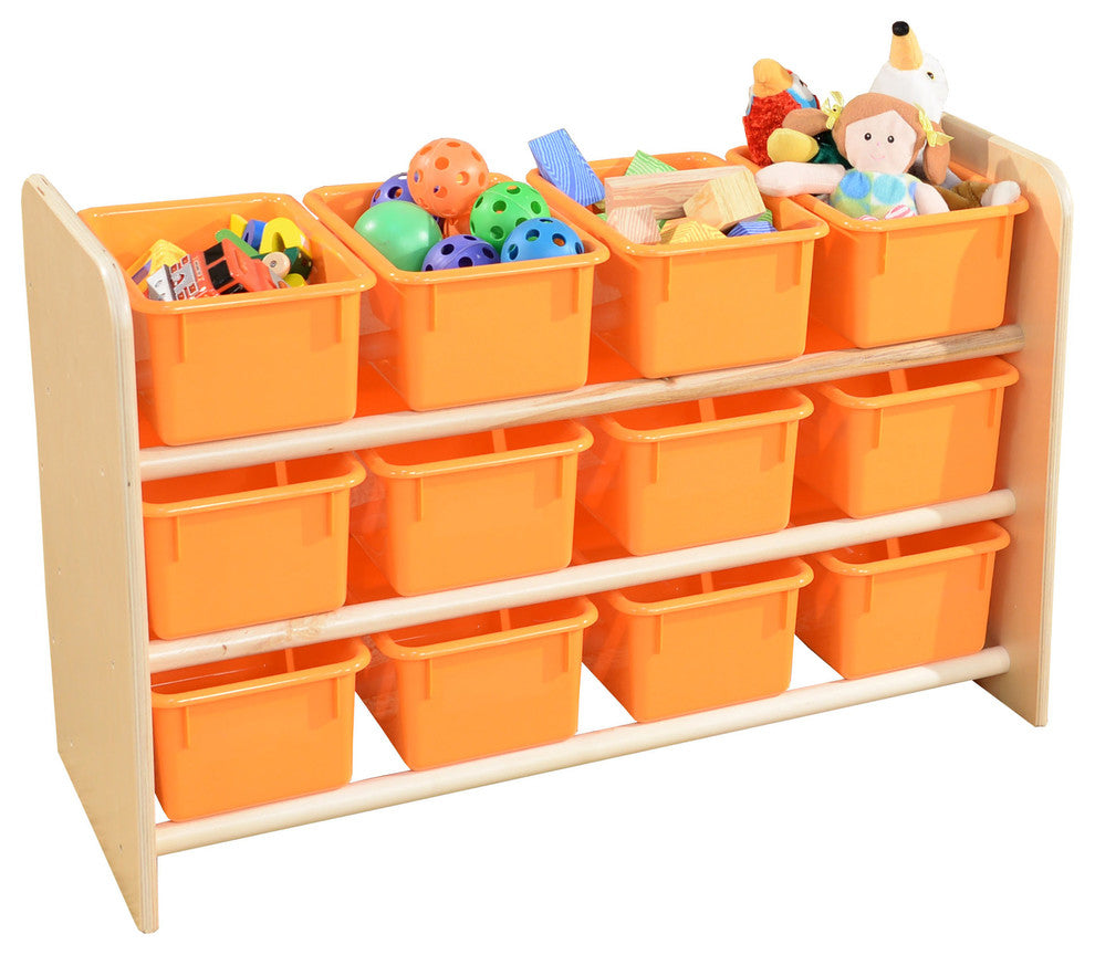 See-All Storage With 12 Trays, Orange