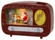 5.5" High Battery-Operated Spinning Vintage Radio Santa Water Globe